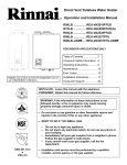 Rinnai R50LSI User's Manual