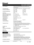 Rinnai EX22 User's Manual