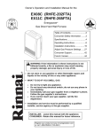 Rinnai EX08C (RHFE-202FTA) User's Manual