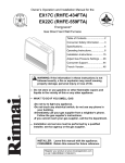 Rinnai ENERGYSAVER EX22C User's Manual