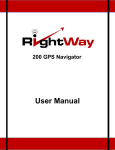 RightWay GPS Navigator RW 200 User's Manual