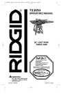 RIDGID TS3650 User's Manual