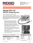 RIDGID RT-175 196 User's Manual