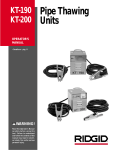 RIDGID rigid kt-190 User's Manual