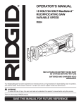 RIDGID R884 User's Manual