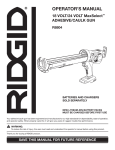 RIDGID R8804 User's Manual