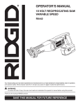RIDGID R8442 User's Manual