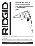 RIDGID R6000 User's Manual