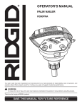 RIDGID R350PNA User's Manual