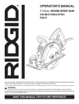 RIDGID R3210 User's Manual