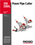 RIDGID 258XL User's Manual