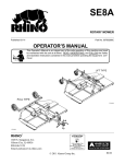 Rhino Mounts SE8A User's Manual