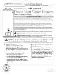 Rheem Professional Classic Series: Direct Vent (Vertical Option) Use & Care Manual