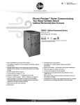 Rheem Prestige Series: Up to 80% AFUE Variable Speed Upflow/Horizontal Specification Sheet