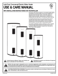 Rheem Light Duty Commercial Electric Water Heater User's Manual