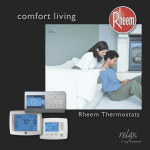 Rheem 300 Series Deluxe Programmable Thermostats Brochure