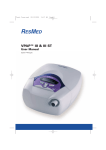 ResMed Sleep Apnea Machine VPAPTm III$IIIst User's Manual