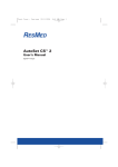 ResMed Flow Generator AutoSet CS 2 User's Manual