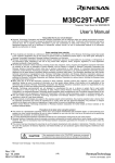 Renesas M38C29T-ADF User's Manual