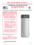 Reliance Water Heaters RUF 100 199 SERIES 100 User's Manual