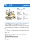 Reliable MSK-555 User's Manual