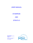 REL Acoustics Stampede User's Manual