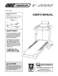 Reebok Fitness RBTL13910 User's Manual