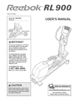 Reebok Fitness RBE09950 User's Manual