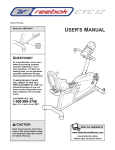 Reebok Fitness RBEX39011 User's Manual