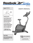 Reebok Fitness RBEX31090 User's Manual