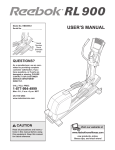 Reebok Fitness RBE0995.1 User's Manual