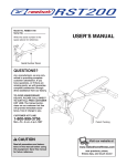 Reebok Fitness RBBE11700 User's Manual
