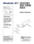 Reebok Fitness RBBE0405.0 User's Manual