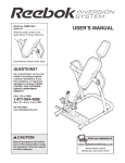 Reebok Fitness RBBE1996.1 User's Manual