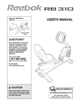 Reebok Fitness RBEX3976.0 User's Manual