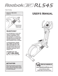 Reebok Fitness RBEL59040 User's Manual