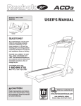 Reebok Fitness ACD3 RBTL15990 User's Manual