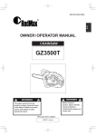 RedMax GZ3500T User's Manual