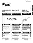 RedMax CHT2250 User's Manual