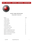 Red Digital Cinema Red One 17.0 Operation Guide