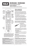 RCA RCR-3283 User's Manual