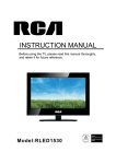 RCA RLED1530 User's Manual