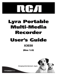 RCA Lyra X3030 User's Manual