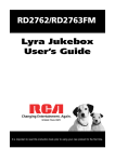 RCA Lyra RD2763FM User's Manual
