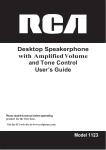 RCA 1123-1WTGA User's Guide