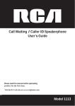 RCA 1113-1BSGA User's Guide