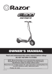 Razor Scooter E300 User's Manual