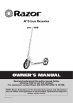 Razor Mobility Scooter A 5 User's Manual