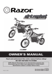 Razor Bicycle MX500 User's Manual