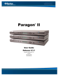 Raritan Computer Paragon II 4.3.1 User's Manual